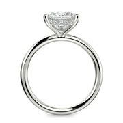 Ava Princess Cut Pave Hidden Halo 4 Prong Engagement Ring Setting - Nivetta